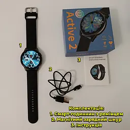 Смарт годинник T2 Pro Active 2 Bluetooth, встановлення свого фону, прийняття/здійснення дзвінків Чорний - мініатюра 10