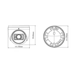 IP-відеокамера 5Mp TVT TD-9555E3B-A (D/AZ/PE/AR3) f=2.8-12mm з мікрофоном (77-00344) - мініатюра 2