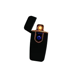 Електрозапальничка чорна USB сенсорна запальничка юсб подарункова запальничка спіральна Lighter 711 - мініатюра 5