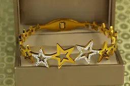 Браслет бенгл Xuping Jewelry жорсткий Crystal Star 60 мм на руку від 17 до 19 см лимонний