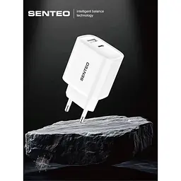Мережевий зарядний пристрій Senteo T-06 PD+QC3.0 45 Вт білий [175165] - мініатюра 3