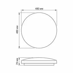 Світильник настінно-стельовий Videx LED 72W 4100K Зоряне небо (VL-CLR-724S) - мініатюра 4
