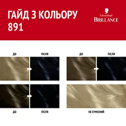 Фарба для волосся Brillance 891 Синяво-чорний 143.7 мл (2025003) - мініатюра 5