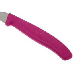 Ніж Victorinox серрейторне лезо 8.5 см нержавіюча сталь універсальний рожевий - мініатюра 3