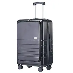 Валіза Semi Line 24 дюйми (M) T5964-3, ABS, з USB-зарядкою та відділенням для ноутбука, ручна поклажа, чорний