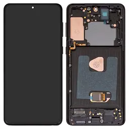 Дисплей Samsung G996 Galaxy S21 Plus 5G, чорний, з рамкою, ., original LCD size, (OLED)