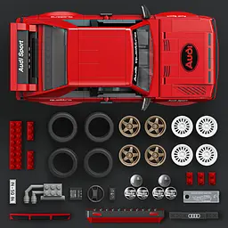 Колекційна машинка-конструктор Mattel Brick Shop Elite Audi ‘84 Sport Quattro (JLK39) - мініатюра 7