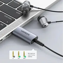 Перехідник Ugreen CM383 USB External Stereo Sound Adapter - мініатюра 2