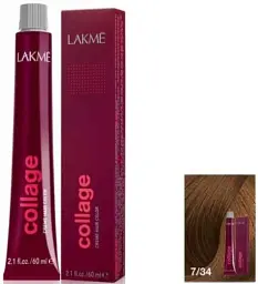 Перманентна фарба для волосся Lakme Collage Creme Hair Color відтінок 7/34 60 мл - мініатюра 2