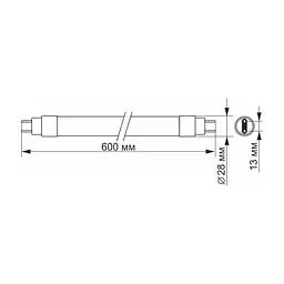 Лампочка Videx T8b 9W 0.6M 4100K 220V (VL-T8b-09064) - мініатюра 3
