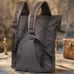 Текстильний рюкзак для ноутбука із вставками еко-шкіри FABRA 22582 чорний - мініатюра 3