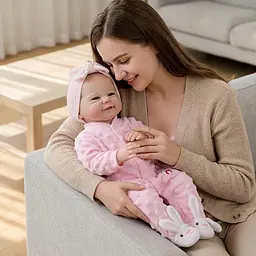 Лялька Реборн 43 см вініловая, реалістичний пупс Doll Reborn К0100807 - мініатюра 4