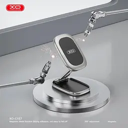 Автотримач XO C157 mini Folding Universal Magnetic Phone Holder Free Accessory Kit чорний - мініатюра 3