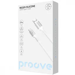 Кабель Proove ReGen Silicone USB to Type-C 3A (1m) white - мініатюра 2