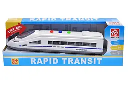 Іграшковий швидкісний поїзд інерційний світлозвукові ефекти Rapid Transit RJ051 в коробці р.27х7,5х10см