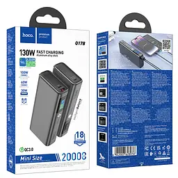 Power Bank Hoco Q17B Electric 130W power bank(20000mAh) Gray - мініатюра 2