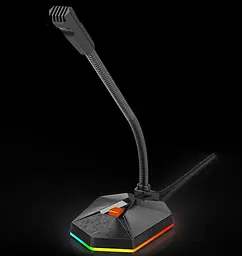 Настільний USB-мікрофон MeeTion MT-MC13 з підсвічуванням RGB 5В Гусяча шия на 360 градусів Чорний - мініатюра 4
