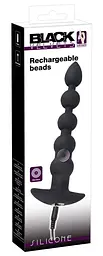 Анальний ланцюжок з вібрацією Black Velvets Rechargeable Beads 21 см (чорний) - мініатюра 6
