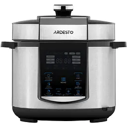 Мультиварка-скороварка Ardesto MPC-P225 900Вт 5л книга рецептів нержавіюча сталь+пластик срібляста