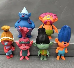 Фігурки-іграшки Тролі (Trolls), 6 шт