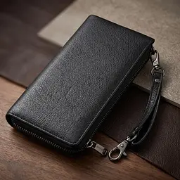 Практичний шкіряний гаманець на три відділення ST Leather 23111 чорний - мініатюра 3