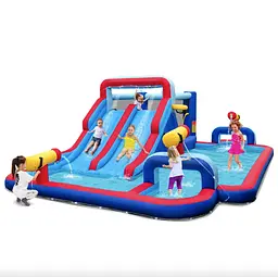 Надувний парк Costway Fun Kids із водними гірками (без вентилятора) - мініатюра 2