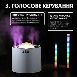 Зволожувач повітря з RGB-підсвічуванням і синхронізацією з музикою 800 мл Happy Life HPKP6262 - мініатюра 7