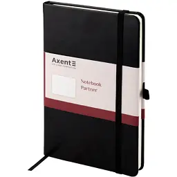 Блокнот Axent Partner Lux 125х195 мм, 96 аркушів, у клітинку, чорний (8202-01-A) - мініатюра 2