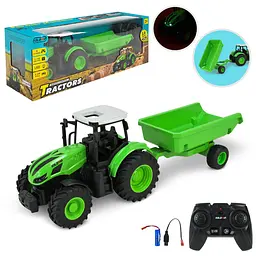Радіокерована модель трактора із причепом Tractors, зелений (637)