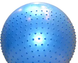 М'яч для фітнесу (фітбол) напівмасажний PowerPlay 4003 Ø65 cm Gymball Синій + помпа (PP_4003_65_Blue) - мініатюра 7