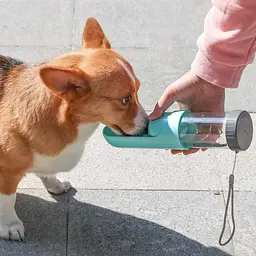 Пляшка для собак Els Pet 300 мл поїлка для води портативна в дорогу для вигулу, бірюзовий - мініатюра 5