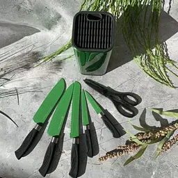 Набір ножів Edenberg EB-11027-Green 7 предметів зелений - мініатюра 4