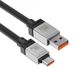 Кабель Baseus CoolPlay Series Fast Charging Cable USB to Type-C 100W 1m CAKW000601 Black - мініатюра 3