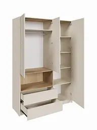 Шафа 3D Емма Orange-Line з нішею та шухлядами 150 Кашемір/Дуб Канелла натуральний - мініатюра 5