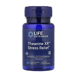 Вітамінно-мінеральний комплекс Life Extension Теанін від стресу, Theanine XR™ Stress Relief, 30 вегетаріанських т (LEX-24293)