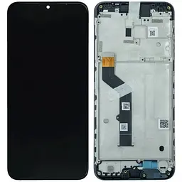 Дисплей Motorola XT2083 Moto G9 Play чорний, оригінал PRC, з рамкою
