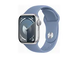 Смарт-годинник Apple Watch Series 9 GPS 41mm Silver Aluminum Case w. Storm Blue S. Band - S/M (MR903) - мініатюра 2