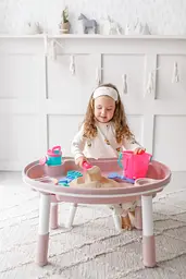 Дитячий багатофункціональний столик Poppet Мультиплей Роуз 5 в 1 та стілець (PP-011R) - мініатюра 8