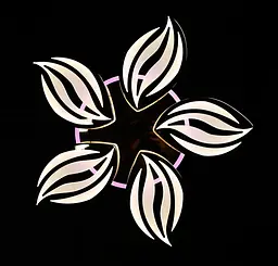 Люстра стельова LED Splendid Ray LK23/6, 160W, білий, хром, сучасний стиль з пультом, димер, 62см - мініатюра 5