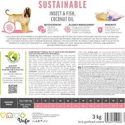 Сухий корм для собак з чутливим травленням Brit Care Dog Sustainable Sensitive з рибою та комахами 14 кг (12 + 2 кг) - мініатюра 4