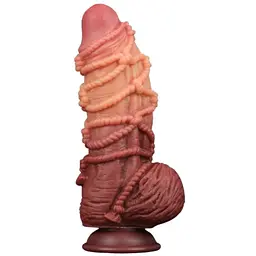 Фалоімітатор Dual-Layered 9.5'' Silicone Nature Cock 24 см коричневий