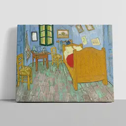 Інтер'єрна картина Спальня в Арлі, Вінсент ван Гог, Vincent van Gogh, The Bedroom, інтер'єрний декор, 60×77 см (id6656)