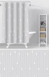 Шторка для ванної кімнати Idea Home Grey-Drop 180х200 см (DS-SC260 Grey-Drop) - мініатюра 2