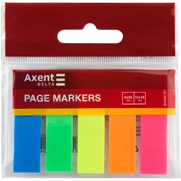 Стікер-закладка Axent Plastic bookmarks 5х12х45mm, 125 шт (D2450-01) - мініатюра 2