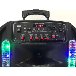 Портативна колонка XPRO CH8612 валіза 30Вт USB SD FM радіо Bluetooth 1 мікрофон ДУ (MER-15644) - мініатюра 3