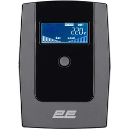 Джерело безперебійного живлення 2E DD650, 650VA/360W, LCD, USB, 2xSchuko - мініатюра 2