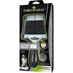 Щітка-пуходерка FURminator для котів і собак, м'яка, 20.5х9.5х1.5 см - мініатюра 3
