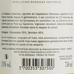 Вино Chateau Ordonnat Bordeaux AOP, біле, сухе, 0,75 л - мініатюра 6