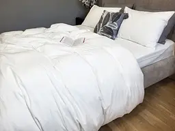 Комплект постільної білизни з вареної бавовни білий White, LUXURY Washed - двоспальний - мініатюра 3
