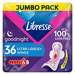 Прокладки гігієнічні Libresse Ultra Goodnight Large 36 шт.